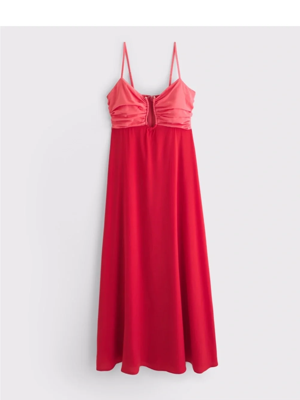 Abercrombie & Fitch Two-Tone Pink and Red Midi Dress - Picture 3 of 3